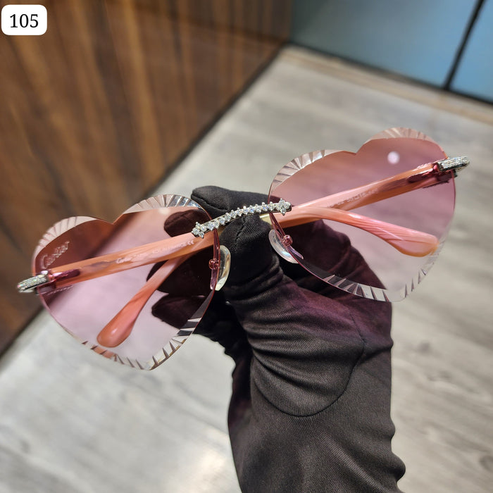 Heart shape Moissanite Sunglasses