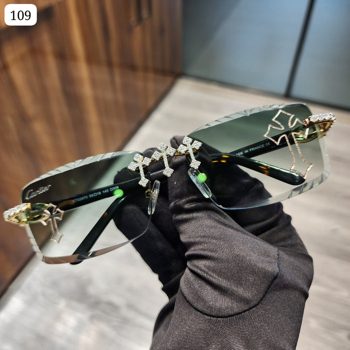 Moissanite Cross Sunglasses
