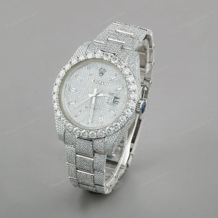 Full White Moissanite Luxury Wrist Watch