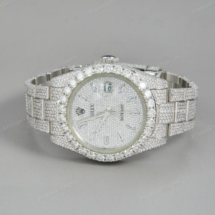 Full White Moissanite Luxury Wrist Watch