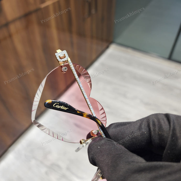 Heart Shape Moissanite Custom Sunglasses