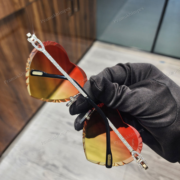 Heart shape Moissanite Hip Hop Sunglasses