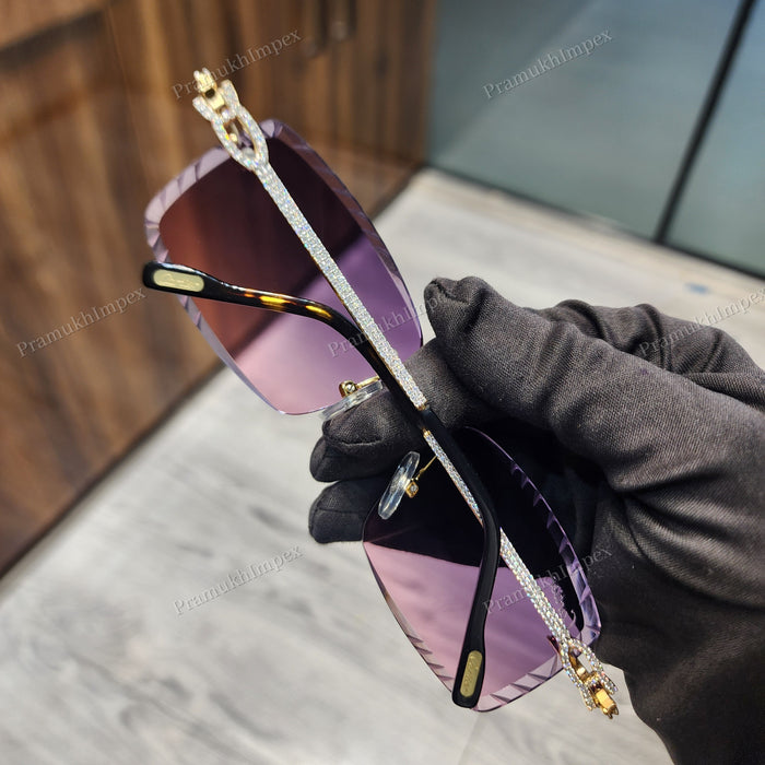 Hip Hop Moissanite Custom Sunglasses