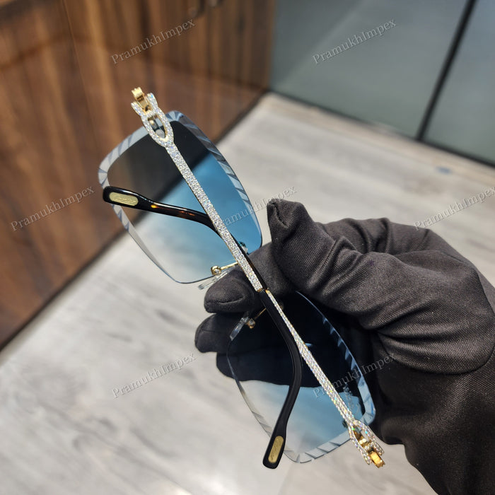 Rapper Style Iced Out VVS Moissanite Sunglasses