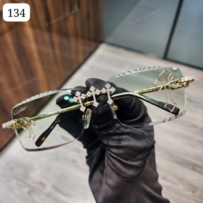 Hip Hop Cross Moissanite Sunglasses