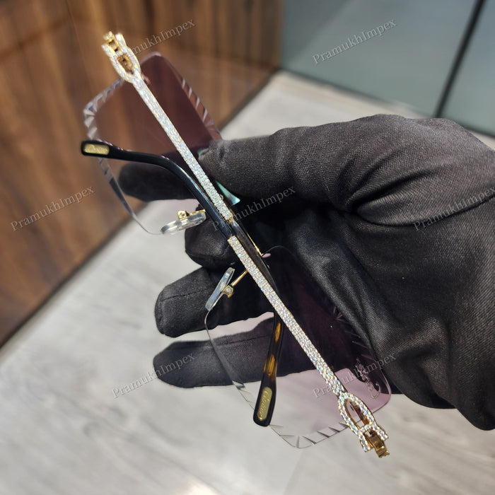 Customized Hip Hop VVS Moissanite Studded Sunglasses