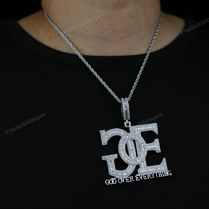 Moissanite Baguette GOE Pendant