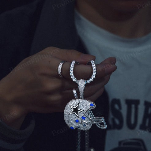 Iced out Moissanite 925 Silver Custom Cowboys Pendant For Men