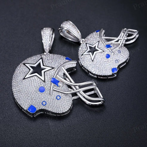 Iced out Moissanite 925 Silver Custom Cowboys Pendant For Men