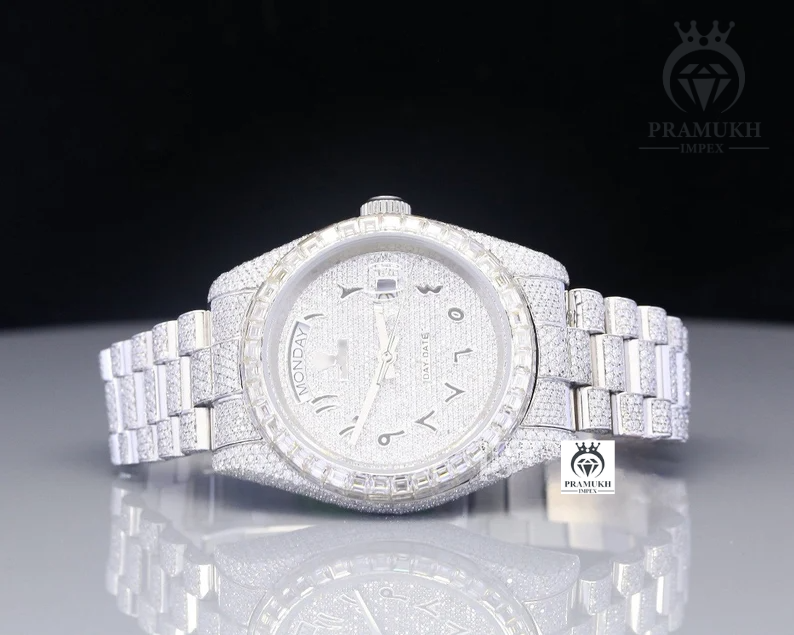 Real Moissanite Automatic Movement Luxury Rolex Watch