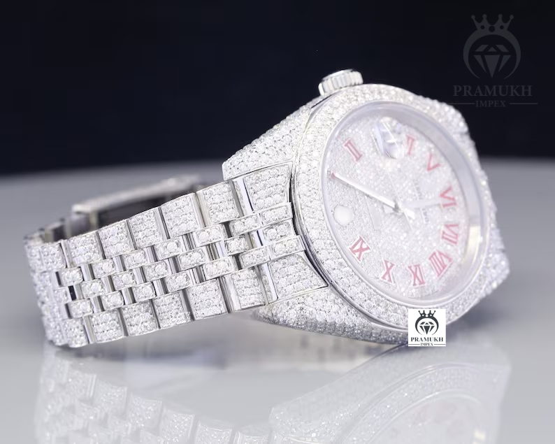 Iced rolex watch deals