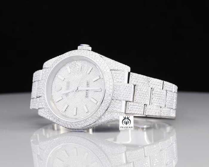 Moissanite Rolex Day date Automatic Movement Wrist Watch