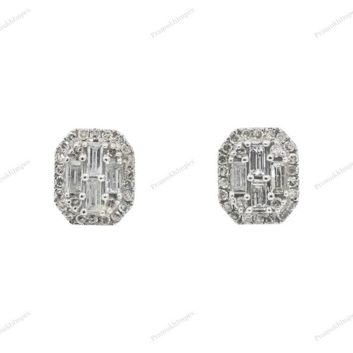 Elegant 925 Silver Moissanite Stud Earrings