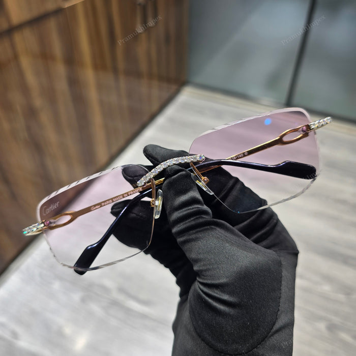 Moissanite Diamond Studded Sunglasses