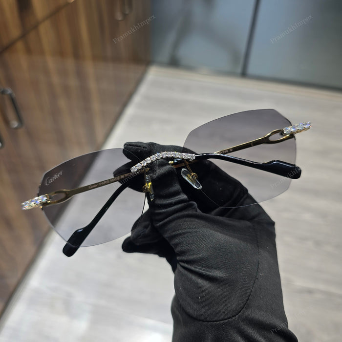 Gray Gradient Moissanite Sunglasses