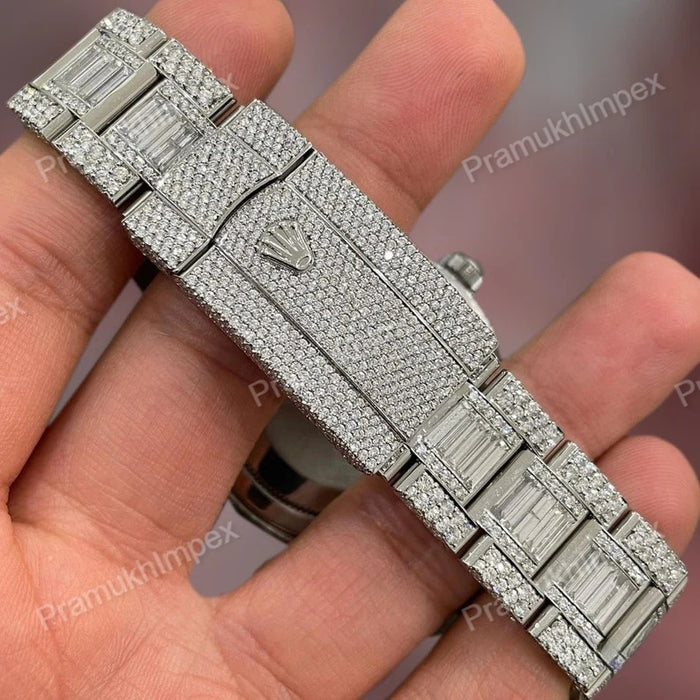 Iced Out Sky Dweller Moissanite Hip Hop Watch