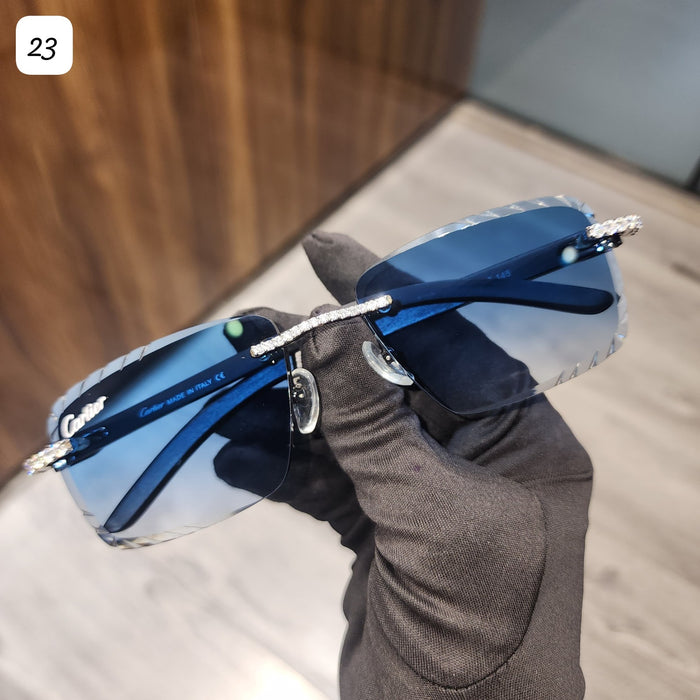 Moissanite Hip Hop square sunglasses