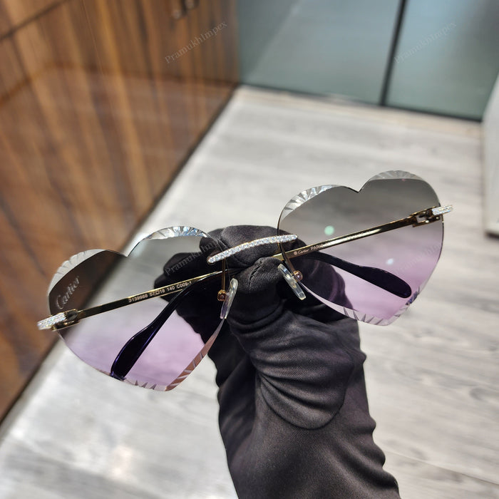 Heart Shape VVS Moissanite Diamond Sunglasses