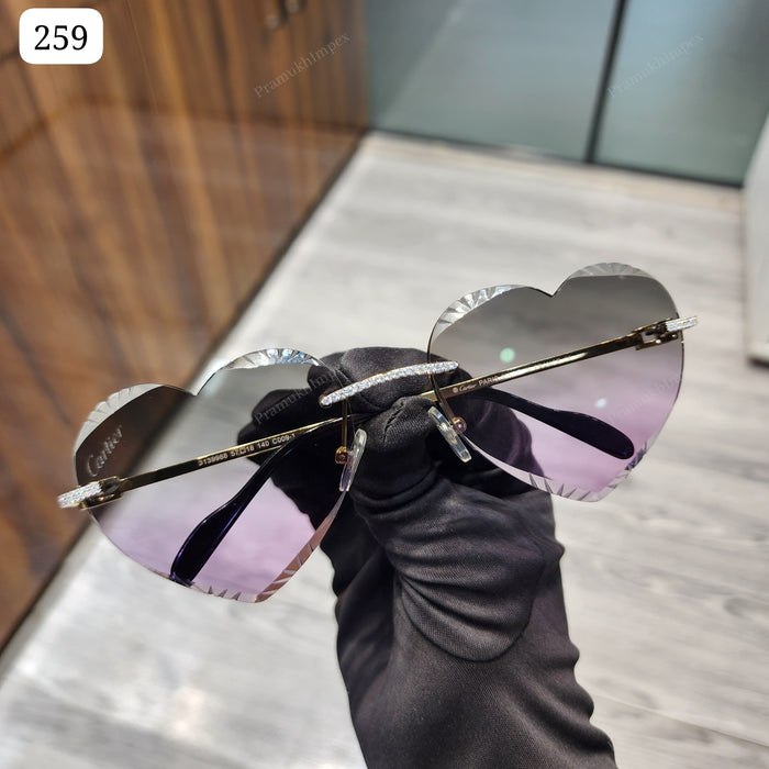 Heart Shape VVS Moissanite Diamond Sunglasses