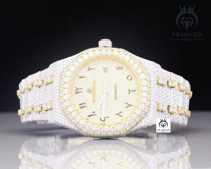 Audemars Piguet Moissanite Two Tone Luxury Watch