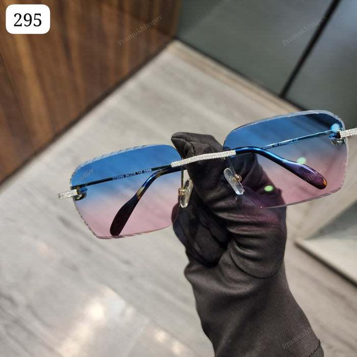 Blue purple gradient Moissanite Sunglasses
