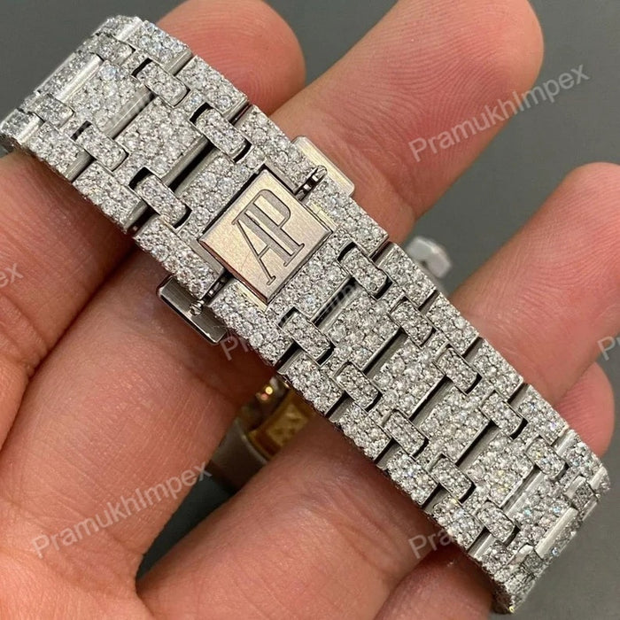 Iced Out VVS Moissanite Hip Hop Watch
