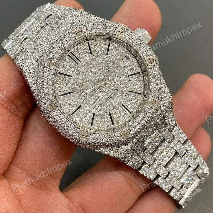 Iced Out VVS Moissanite Hip Hop Watch
