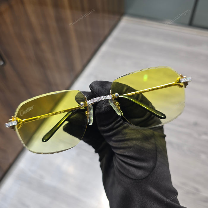 Custom Oval Rectangle Moissanite Sunglasses