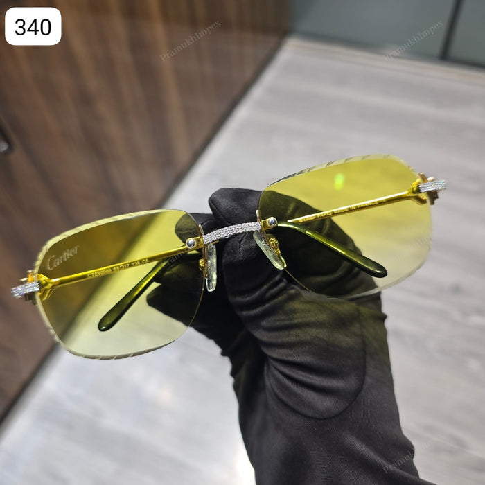 Custom Oval Rectangle Moissanite Sunglasses
