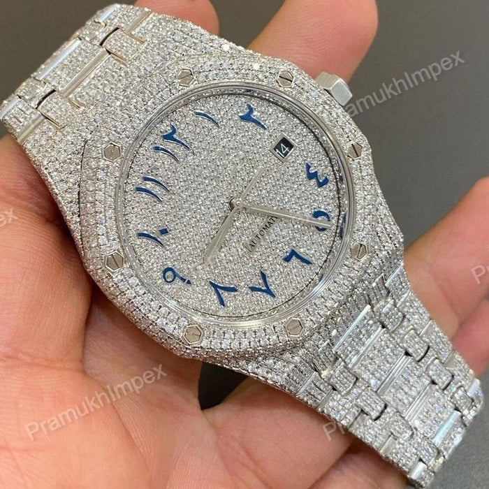 Moissanite Studded Handcrafted Watch