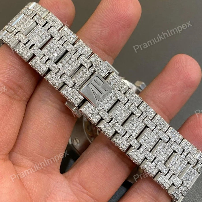 Moissanite Studded Handcrafted Watch