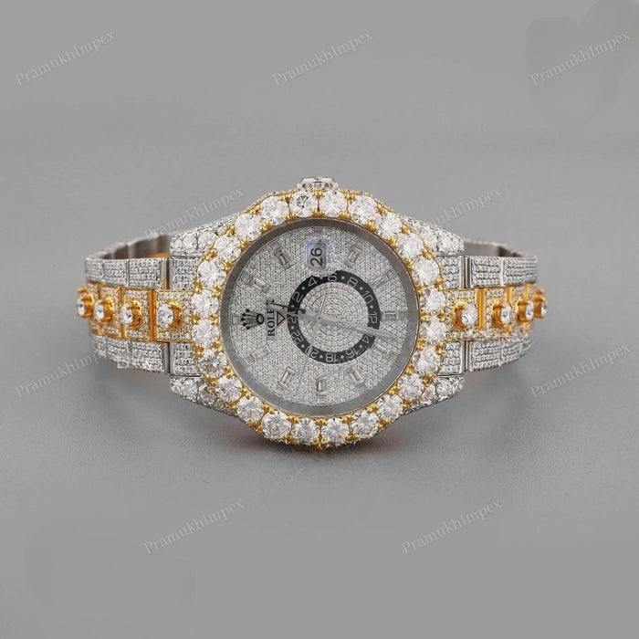 Moissanite Studded Custom Luxury Watch