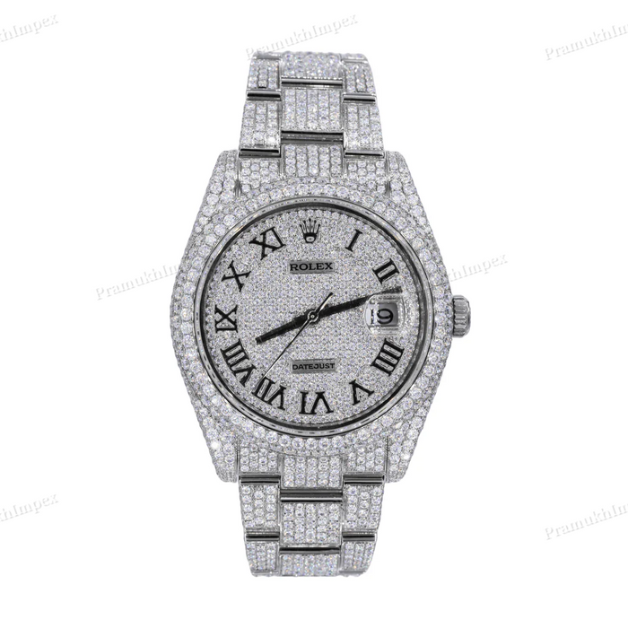 Full White Moissanite Handmade Watch