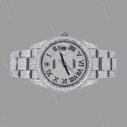 Full White Moissanite Handmade Watch