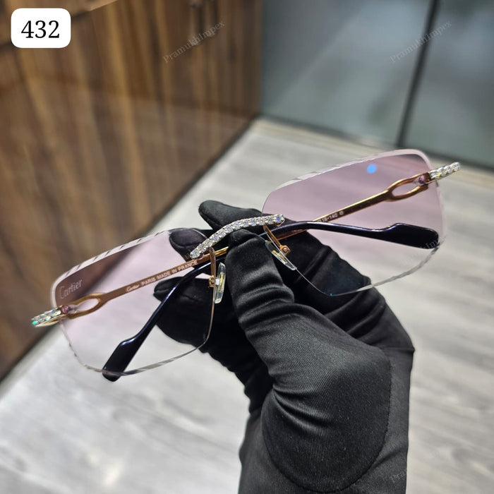 Moissanite Diamond Studded Sunglasses