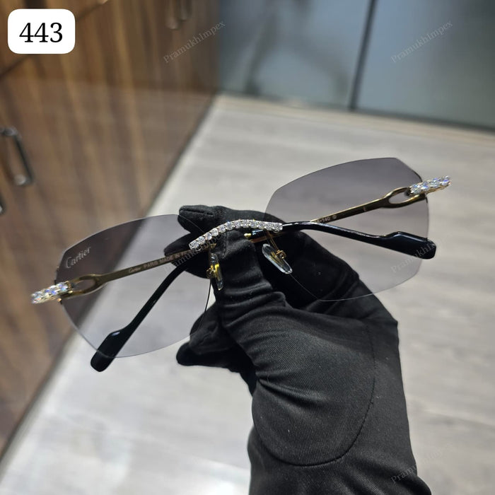 Gray Gradient Moissanite Sunglasses