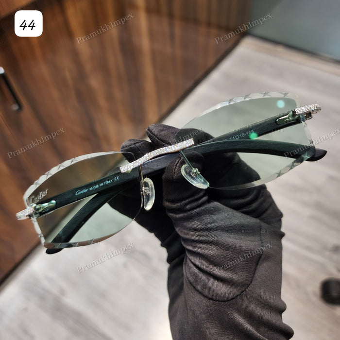 Luxurious Green Lens VVS D Moissanite Sunglasses