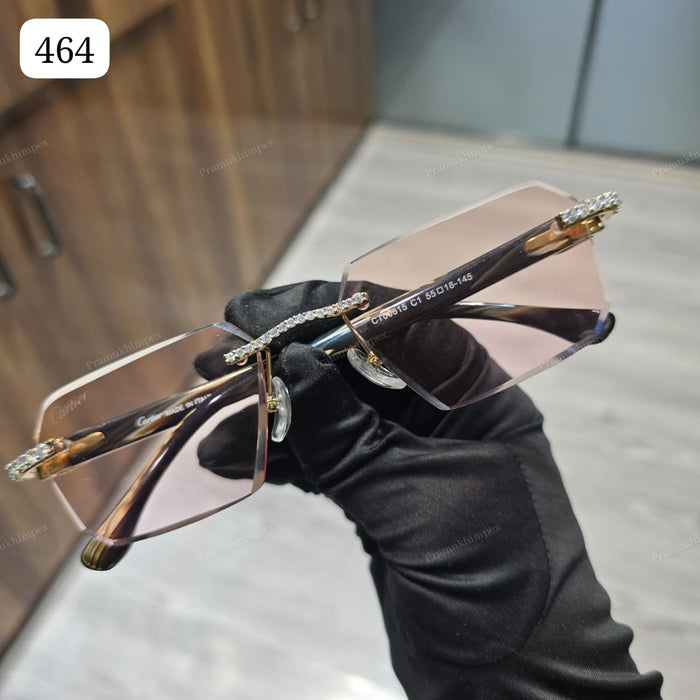 Light Brown Shade Moissanite Sunglasses
