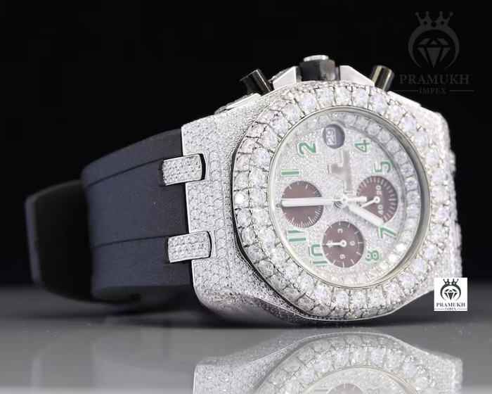 Iced Out Studded Custom Audemars Piguet Moissanite Watch