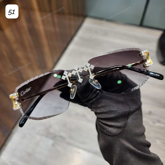 Moissanite Cross Hip Hop Sunglasses