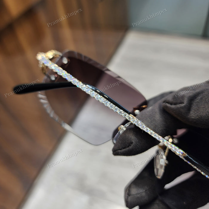 Moissanite Cross Hip Hop Sunglasses
