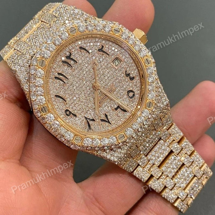 Hip Hop Moissanite Bust Down Watch