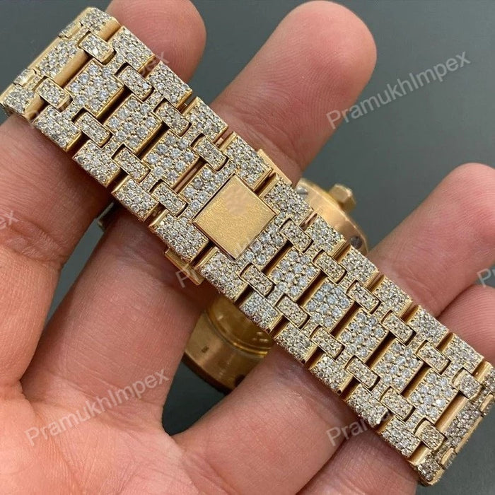 Hip Hop Moissanite Bust Down Watch
