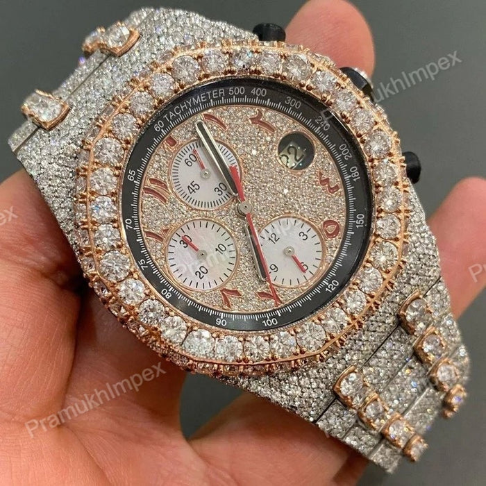Handcrafted Moissanite Studded Watch
