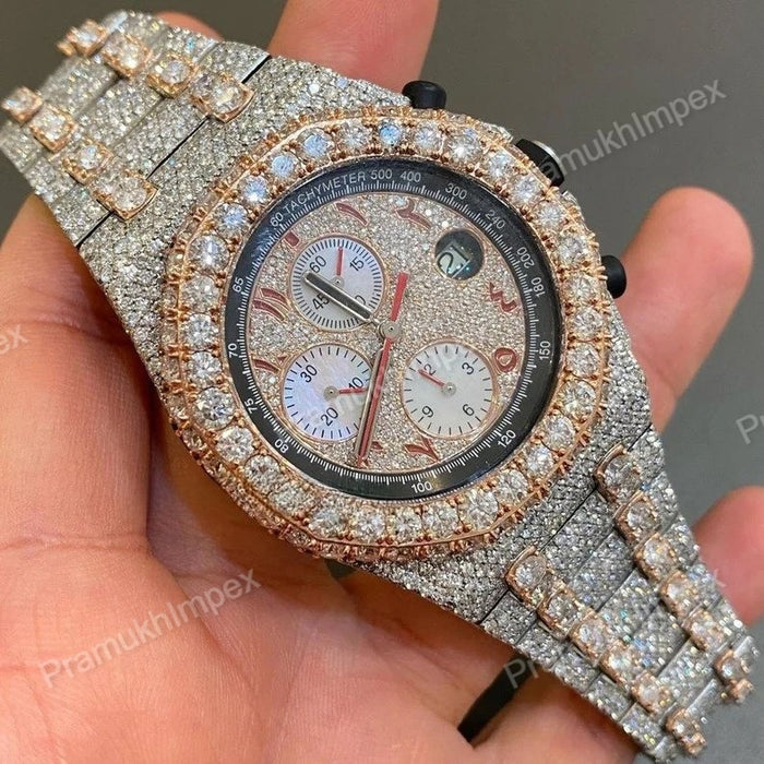Handcrafted Moissanite Studded Watch