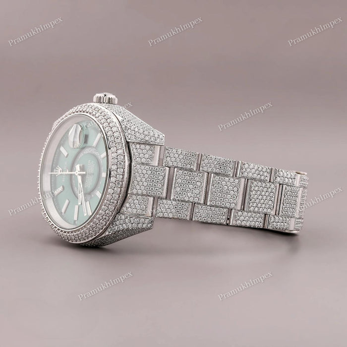 Green Dial Sky Dweller Moissanite Watch