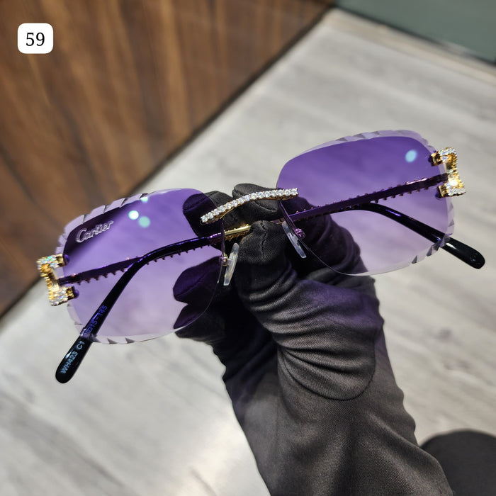 Purple Shadow Moissanite Sunglasses