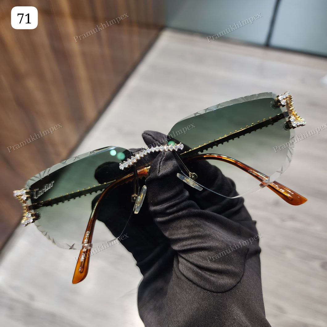 Iced Out Rapper Style Hip Hop Moissanite Men's Sunglasses