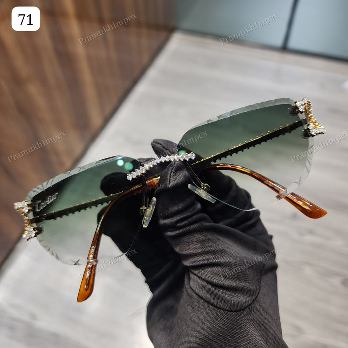 Iced Out Rapper Style Hip Hop Moissanite Men's Sunglasses