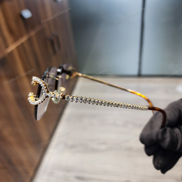 Iced Out Rapper Style Hip Hop Moissanite Men's Sunglasses